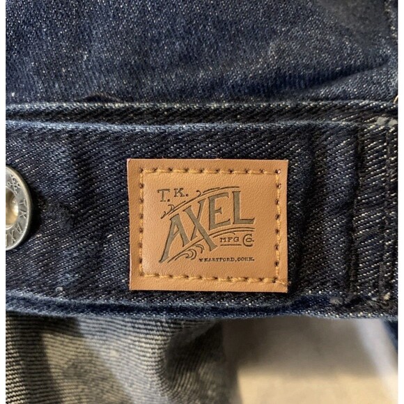 Axel Rooney Sherpa Collar Premium Trucker Navy Blue Denim Jacket Men’s Medium - Picture 5 of 8